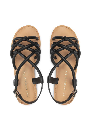 Tommy Hilfiger Сандали Flat Strappy Sandal FW0FW06668 Black BDS - Mera.bg