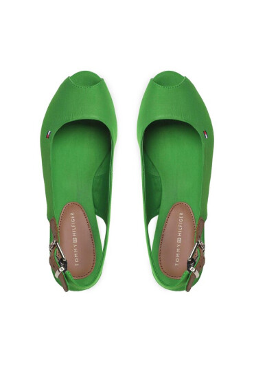 Tommy Hilfiger Сандали Iconic Elba Sling Back Wedge FW0FW04788 Galvanic Green LXM - Mera.bg