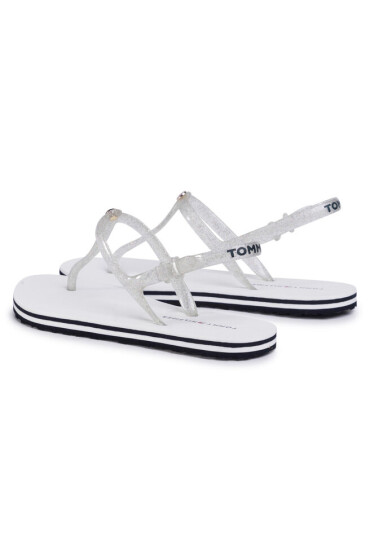 Tommy Hilfiger Сандали Irredescent Flat Beach Sandal FW0FW04796 White YBS - Mera.bg