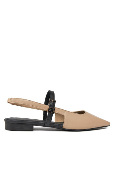 Tommy Hilfiger Сандали Leather Sling Back Ballerina FW0FW07772 White Clay AES - Mera.bg