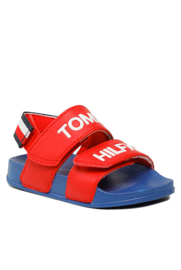 Tommy Hilfiger Сандали Logo Velcro Sandal T1B2-32927-1172 M Red 300 - Mera.bg