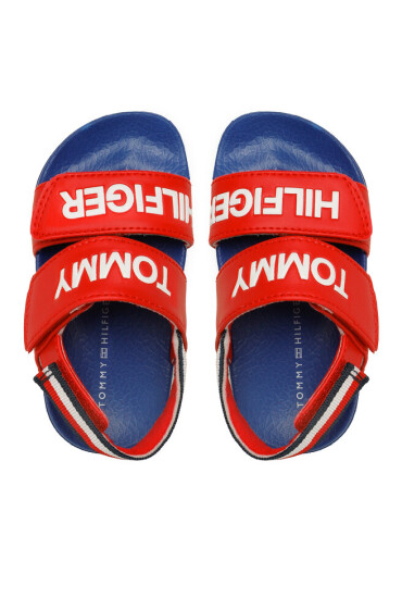 Tommy Hilfiger Сандали Logo Velcro Sandal T1B2-32927-1172 M Red 300 - Mera.bg