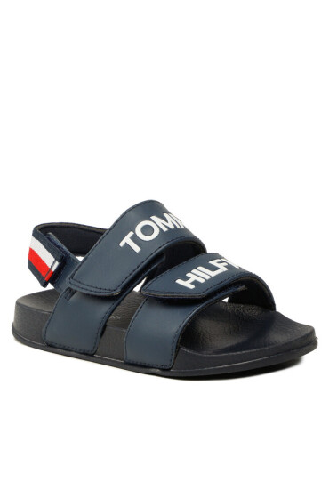 Tommy Hilfiger Сандали Logo Velcro Sandal T1B2-32927-1172 S Blue 800 - Mera.bg