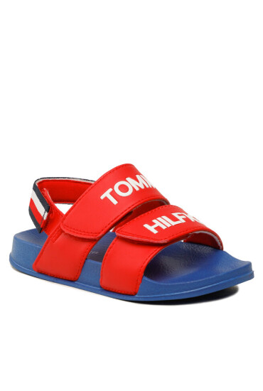 Tommy Hilfiger Сандали Logo Velcro Sandal T1B2-32927-1172 S Red 300 - Mera.bg
