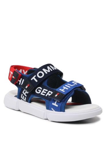 Tommy Hilfiger Сандали Logo Velcro Sandal T3X2-32910-1590 S Royal/Blue/Red Y255 - Mera.bg