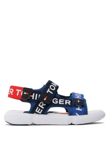 Tommy Hilfiger Сандали Logo Velcro Sandal T3X2-32910-1590 S Royal/Blue/Red Y255 - Mera.bg