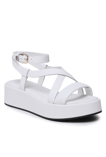 Tommy Hilfiger Сандали New Flatform Strap FW0FW07245 Ecru YBL - Mera.bg