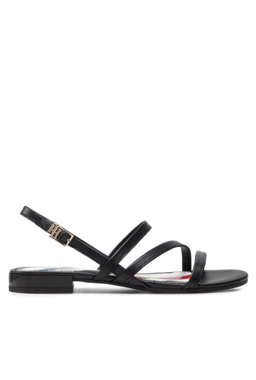 Tommy Hilfiger Сандали Strappy Flat Sandal FW0FW06480 Black BDS - Mera.bg