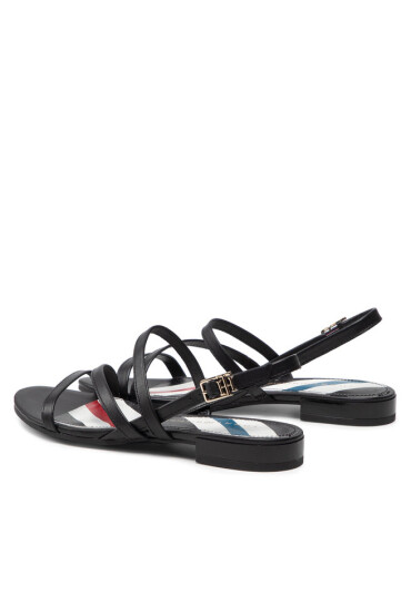 Tommy Hilfiger Сандали Strappy Flat Sandal FW0FW06480 Black BDS - Mera.bg