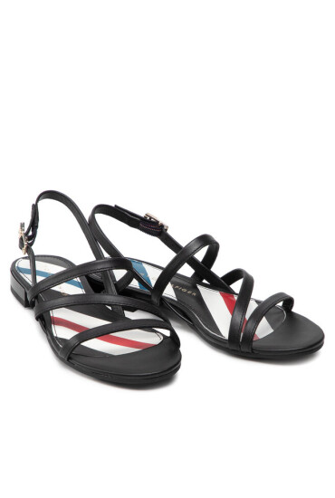 Tommy Hilfiger Сандали Strappy Flat Sandal FW0FW06480 Black BDS - Mera.bg