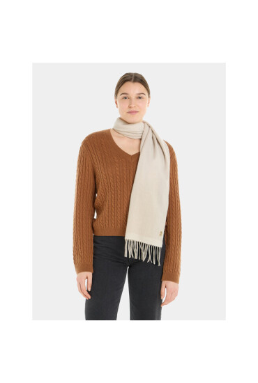 Tommy Hilfiger Зимен шал Cashmere Chic Woven Scarf AW0AW15344 Cashmere Cream 0F5 - Mera.bg