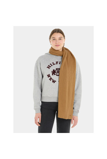 Tommy Hilfiger Зимен шал Essential Flag Scarf AW0AW15348 Бежов - Mera.bg