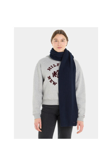 Tommy Hilfiger Зимен шал Essential Flag Scarf AW0AW15348 Тъмносин - Mera.bg