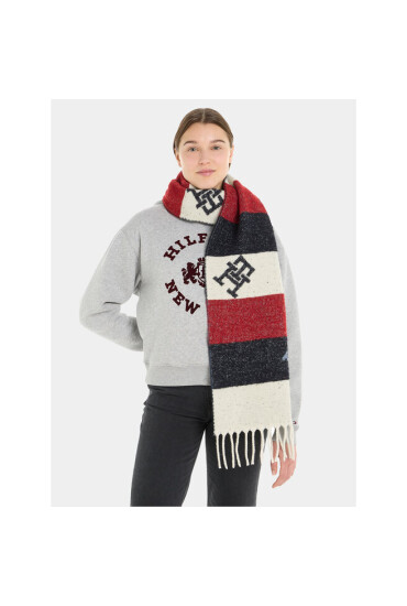 Tommy Hilfiger Зимен шал Limitless Chic Cb Scarf AW0AW15353 Тъмносин - Mera.bg