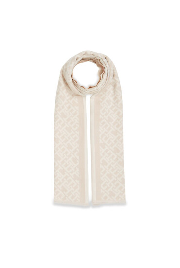 Tommy Hilfiger Шал Monogram Brushed Scarf AW0AW15341 Cashmere Creme ABH - Mera.bg