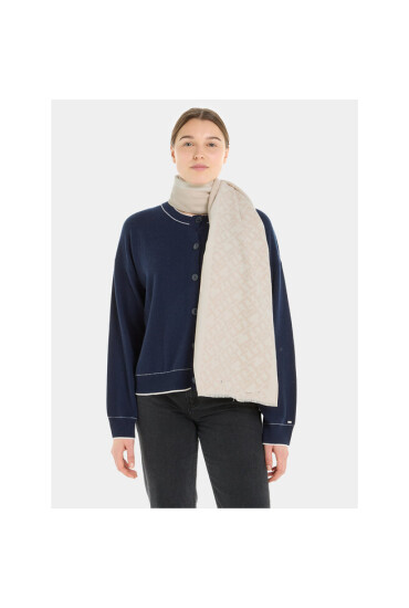 Tommy Hilfiger Шал Monogram Brushed Scarf AW0AW15341 Cashmere Creme ABH - Mera.bg