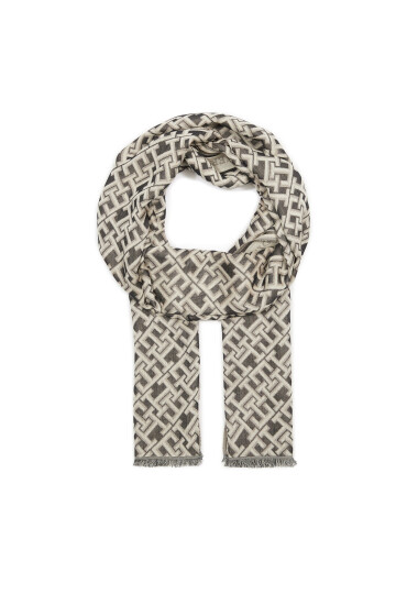 Tommy Hilfiger Шал Th Contemporary Mono Cb Scarf AW0AW15794 Черен - Mera.bg
