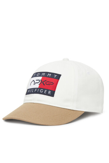 Tommy Hilfiger Шапка с козирка F1 Movie AM0AM13966 Бял - Mera.bg