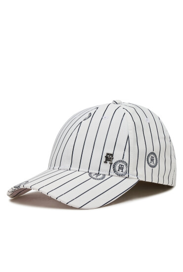 Tommy Hilfiger Шапка с козирка Monogram Varsity Aop Cap AM0AM12247 Бял - Mera.bg