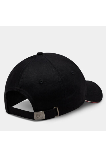 Tommy Hilfiger Шапка с козирка Th Corporate Cotton 6 Panel Cap AM0AM12035 Черен - Mera.bg