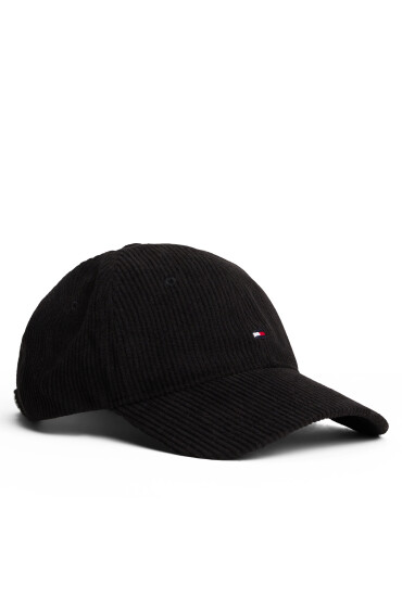 Tommy Hilfiger Шапка с козирка Th Flag 6 Panel Cord Cap AM0AM13583 Черен - Mera.bg