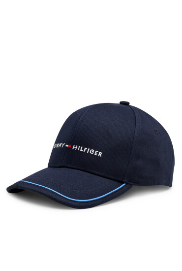 Tommy Hilfiger Шапка с козирка Th Skyline Cotton 6 Panel Cap AM0AM12304 Тъмносин - Mera.bg