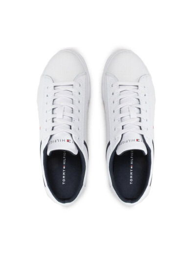 Tommy Hilfiger Сникърси Iconic Leather Vulc Punched FM0FM04166 White YBR - Mera.bg