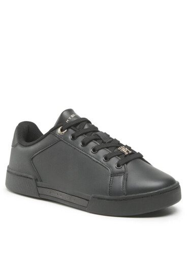Tommy Hilfiger Сникърси Court Snaker With Lace Hardware FW0FW06908 Blach/Gold 0GL - Mera.bg