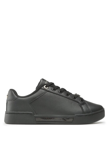 Tommy Hilfiger Сникърси Court Snaker With Lace Hardware FW0FW06908 Blach/Gold 0GL - Mera.bg
