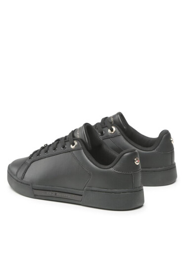 Tommy Hilfiger Сникърси Court Snaker With Lace Hardware FW0FW06908 Blach/Gold 0GL - Mera.bg