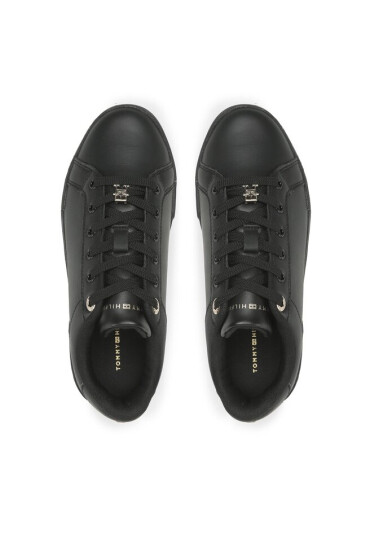 Tommy Hilfiger Сникърси Court Snaker With Lace Hardware FW0FW06908 Blach/Gold 0GL - Mera.bg