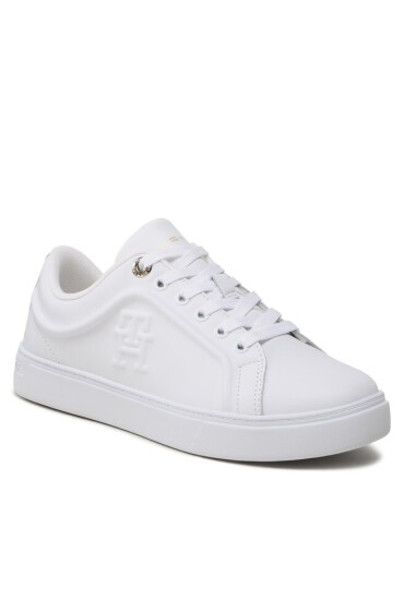 Tommy Hilfiger Сникърси Casual Leather Cupsole Sneaker FW0FW07288 White YBS - Mera.bg