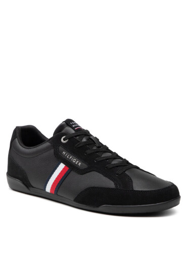 Tommy Hilfiger Сникърси Corporate Mix Leather Cupsole FM0FM04015 Black BDS - Mera.bg