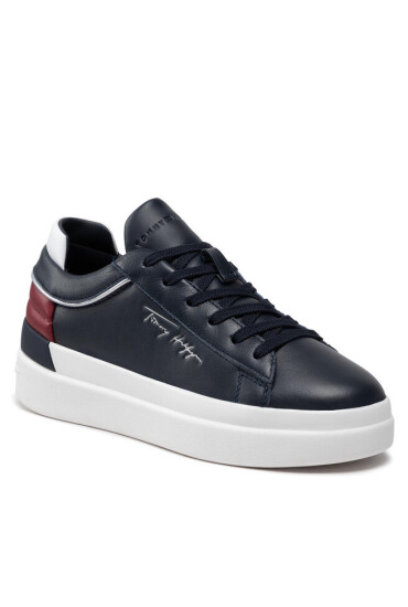 Tommy Hilfiger Сникърси Th Femine Leather Sneaker FW0FW06511 Desert Sky DW5 - Mera.bg