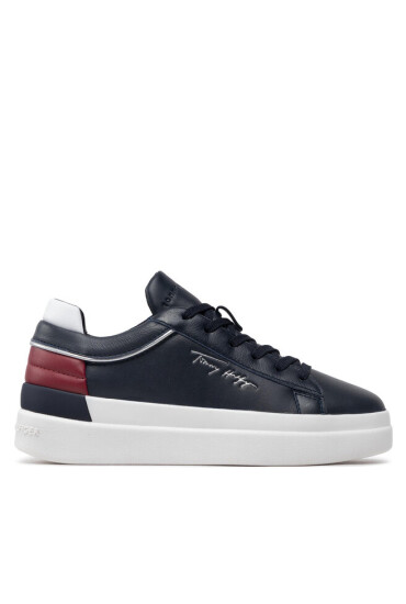 Tommy Hilfiger Сникърси Th Femine Leather Sneaker FW0FW06511 Desert Sky DW5 - Mera.bg