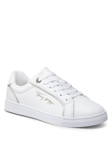 Tommy Hilfiger Сникърси Signature Piping Sneaker FW0FW06869 White/Gold 0K6 - Mera.bg