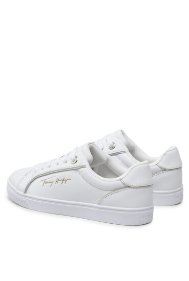 Tommy Hilfiger Сникърси Signature Piping Sneaker FW0FW06869 White/Gold 0K6 - Mera.bg