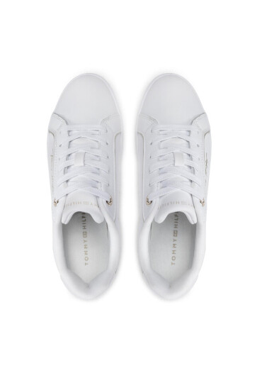 Tommy Hilfiger Сникърси Signature Piping Sneaker FW0FW06869 White/Gold 0K6 - Mera.bg