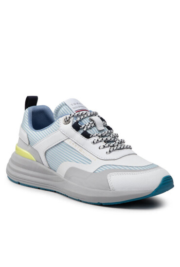 Tommy Hilfiger Сникърси Feminnie Material Mix Runner FW0FW06593 Breezy Blue C1O - Mera.bg