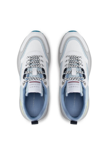 Tommy Hilfiger Сникърси Feminnie Material Mix Runner FW0FW06593 Breezy Blue C1O - Mera.bg