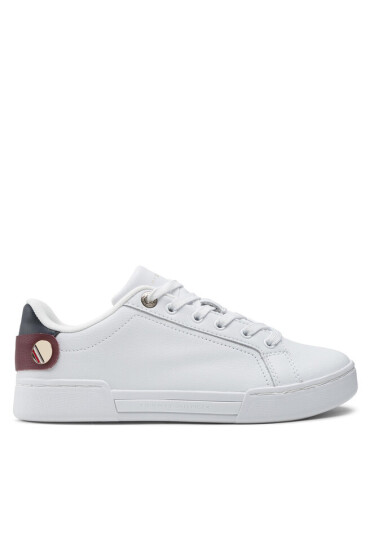 Tommy Hilfiger Сникърси Button Detail Court Sneaker FW0FW06733 White YBR - Mera.bg