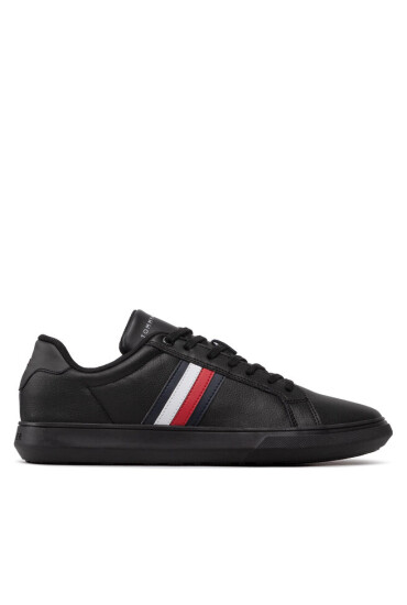 Tommy Hilfiger Сникърси Corporate Cup Leather Stripes FM0FM04275 Black BDS - Mera.bg