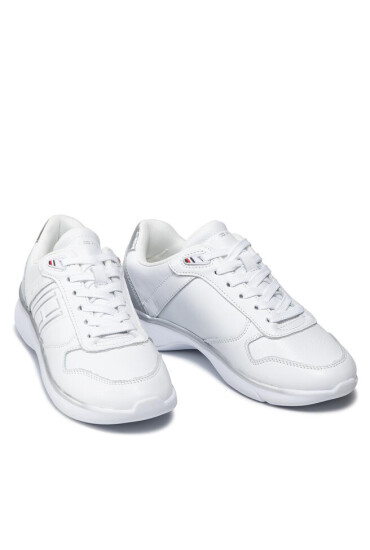 Tommy Hilfiger Сникърси Leather Ligtweight Sneaker FW0FW06016 Silver OIM - Mera.bg