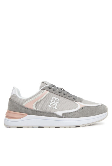 Tommy Hilfiger Сникърси Casual Fashion Runner Mix FW0FW08324 Сив - Mera.bg