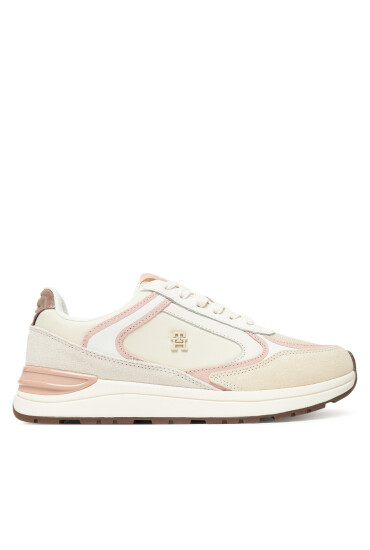 Tommy Hilfiger Сникърси Casual Fashion Runner Mix FW0FW08693 Екрю - Mera.bg