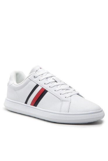 Tommy Hilfiger Сникърси Corporate Cup Leather Stripes FM0FM04275 White YBR - Mera.bg