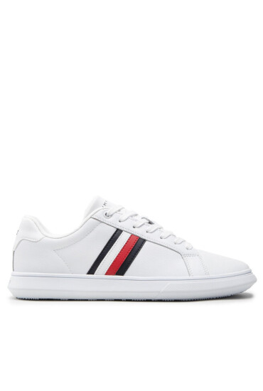 Tommy Hilfiger Сникърси Corporate Cup Leather Stripes FM0FM04275 White YBR - Mera.bg