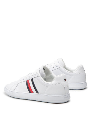 Tommy Hilfiger Сникърси Corporate Cup Leather Stripes FM0FM04275 White YBR - Mera.bg