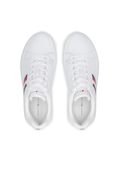 Tommy Hilfiger Сникърси Corporate Cup Leather Stripes FM0FM04275 White YBR - Mera.bg