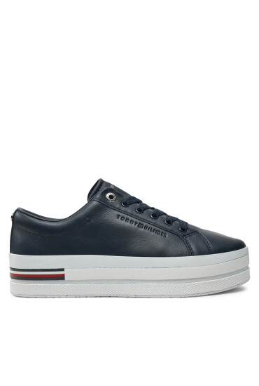 Tommy Hilfiger Сникърси Corporate Flatform Cupsole FW0FW06485 Тъмносин - Mera.bg